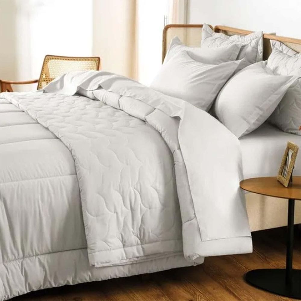 Edredom King 200 Fios Tom 100% Algodão Branco Karsten