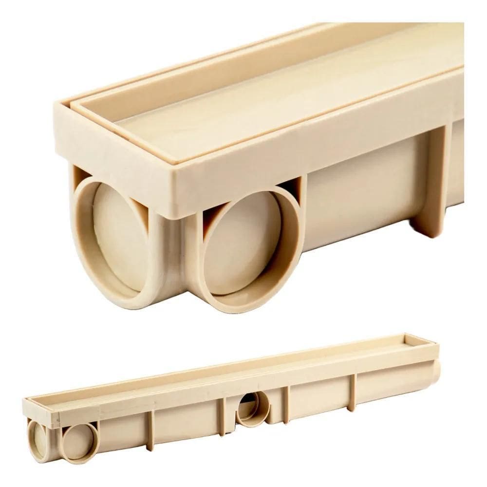 2X Ralo Linear Invisível Oculto Banheiro Piscinas Sifonado P