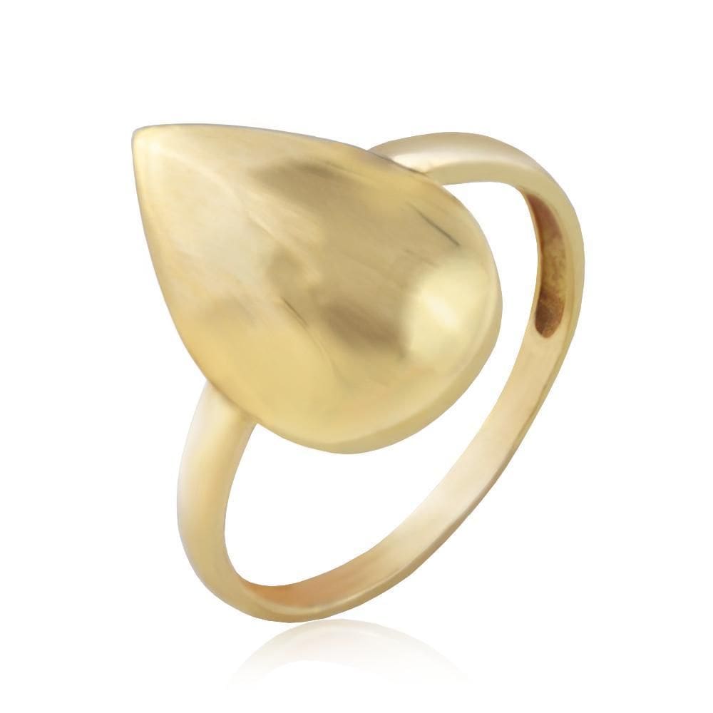 Anel Gota Polido Em Ouro 18K