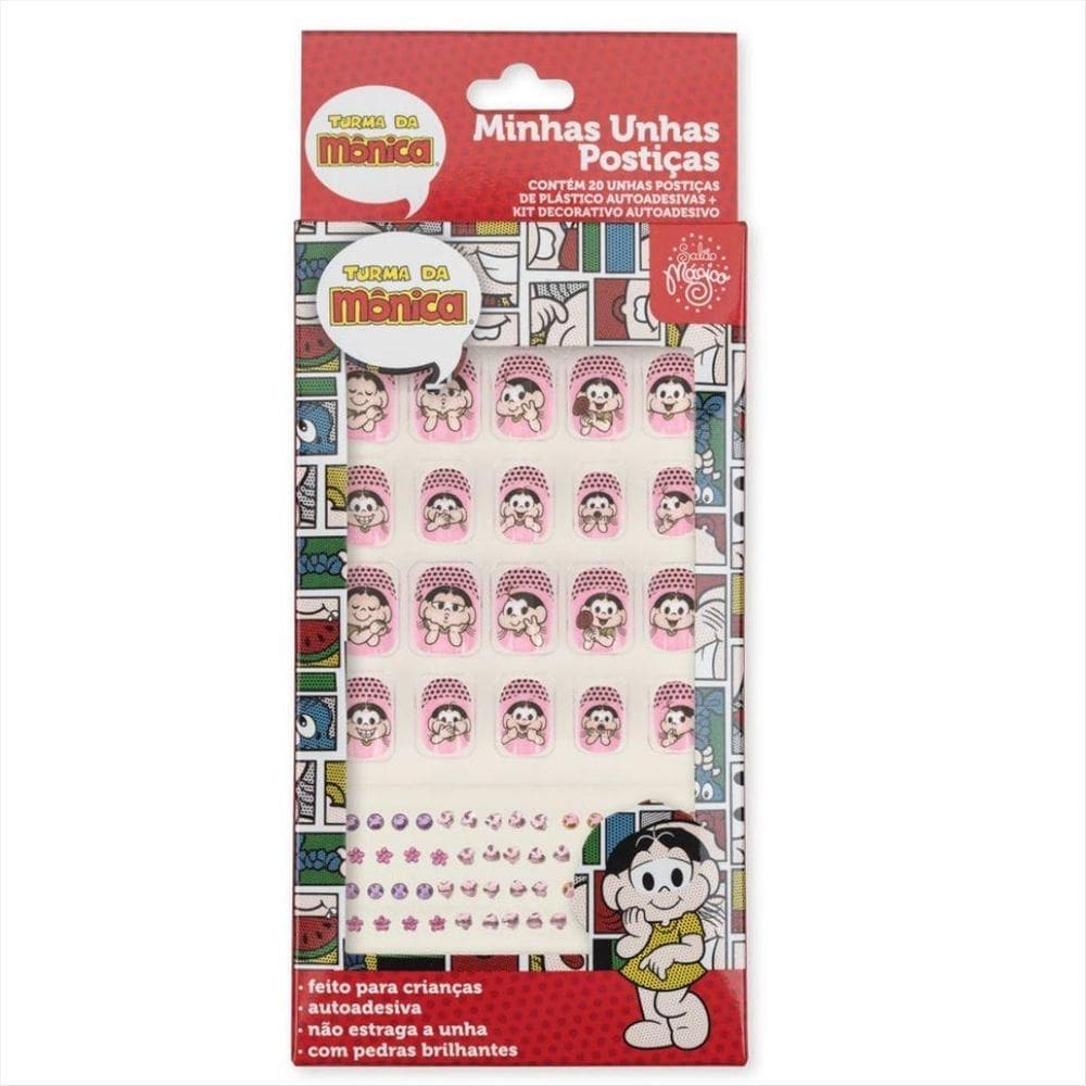 Balão Magico Unha Postiça Infantil Turma Da Monica 42048