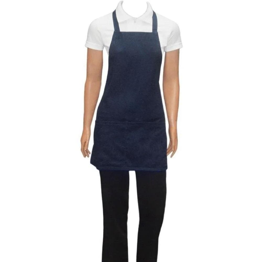 2X Avental De Corpo Preto Com Bolso E Alça Regulável Desenho