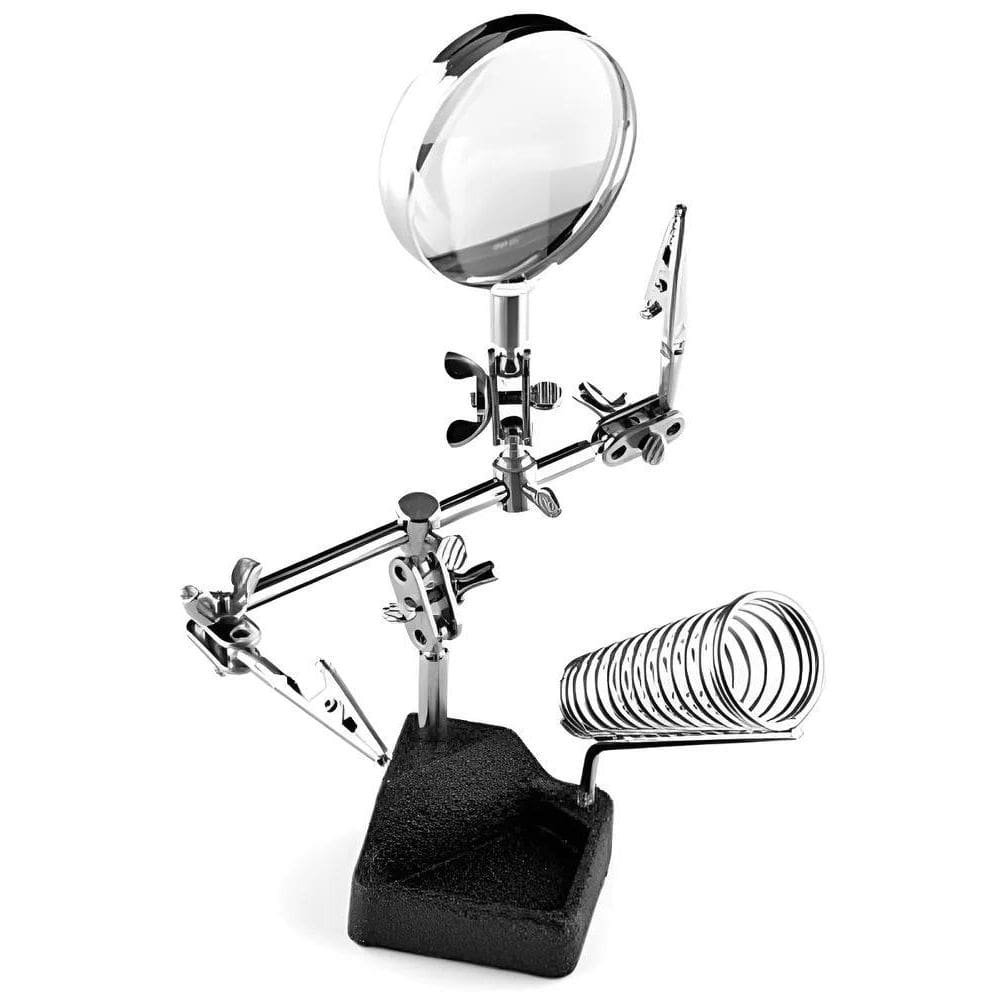 Lupa Com Garras E Suporte Ferro Solda Articulável Eda 0Ad