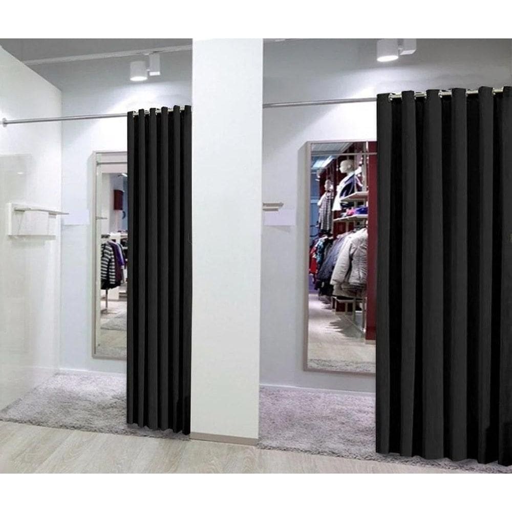 Cortina Provador Roupas 1,50X2,00 Preto 100% Privacidade