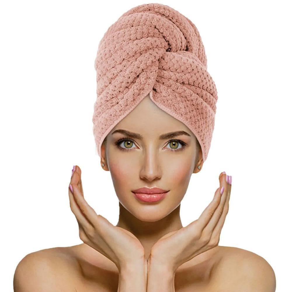 Touca Cabelo Elástico Power Sec Extra Grande Laço Home Rose