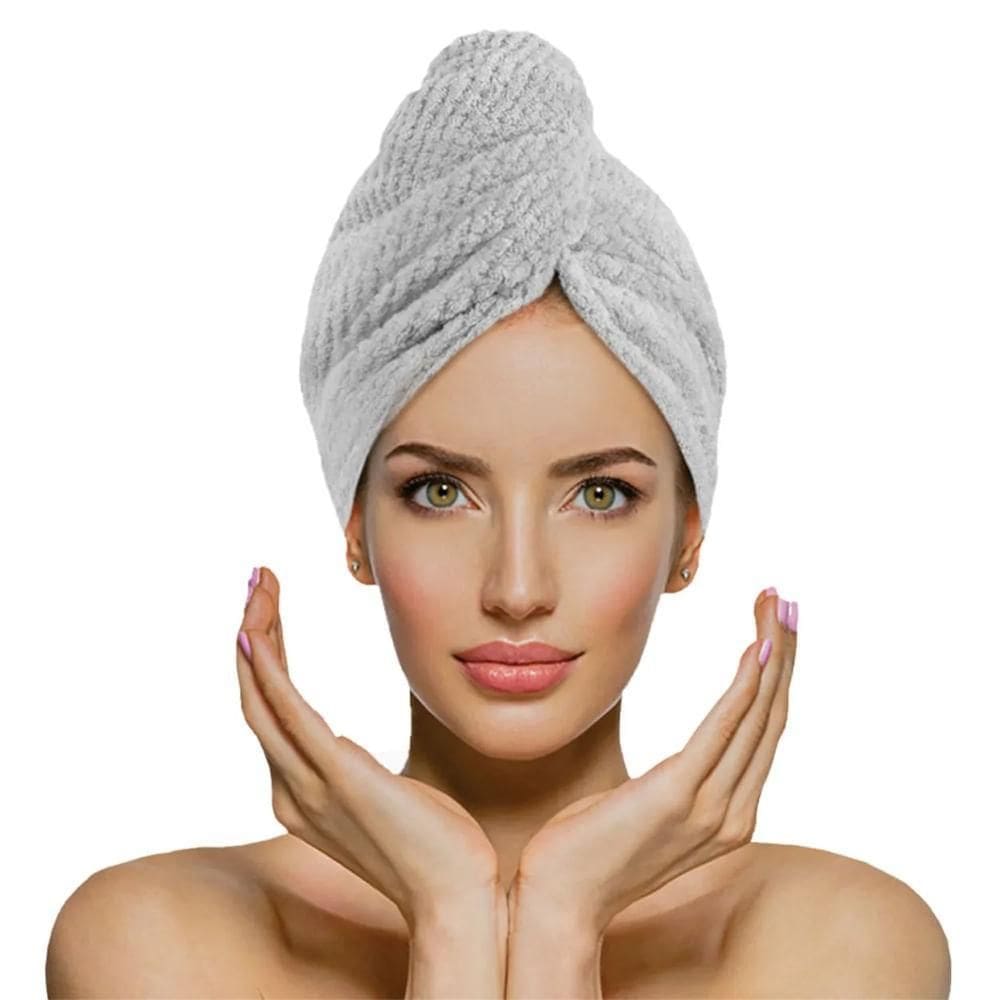 Touca De Cabelo Básica Power Sec - Laço Home Cinza Claro