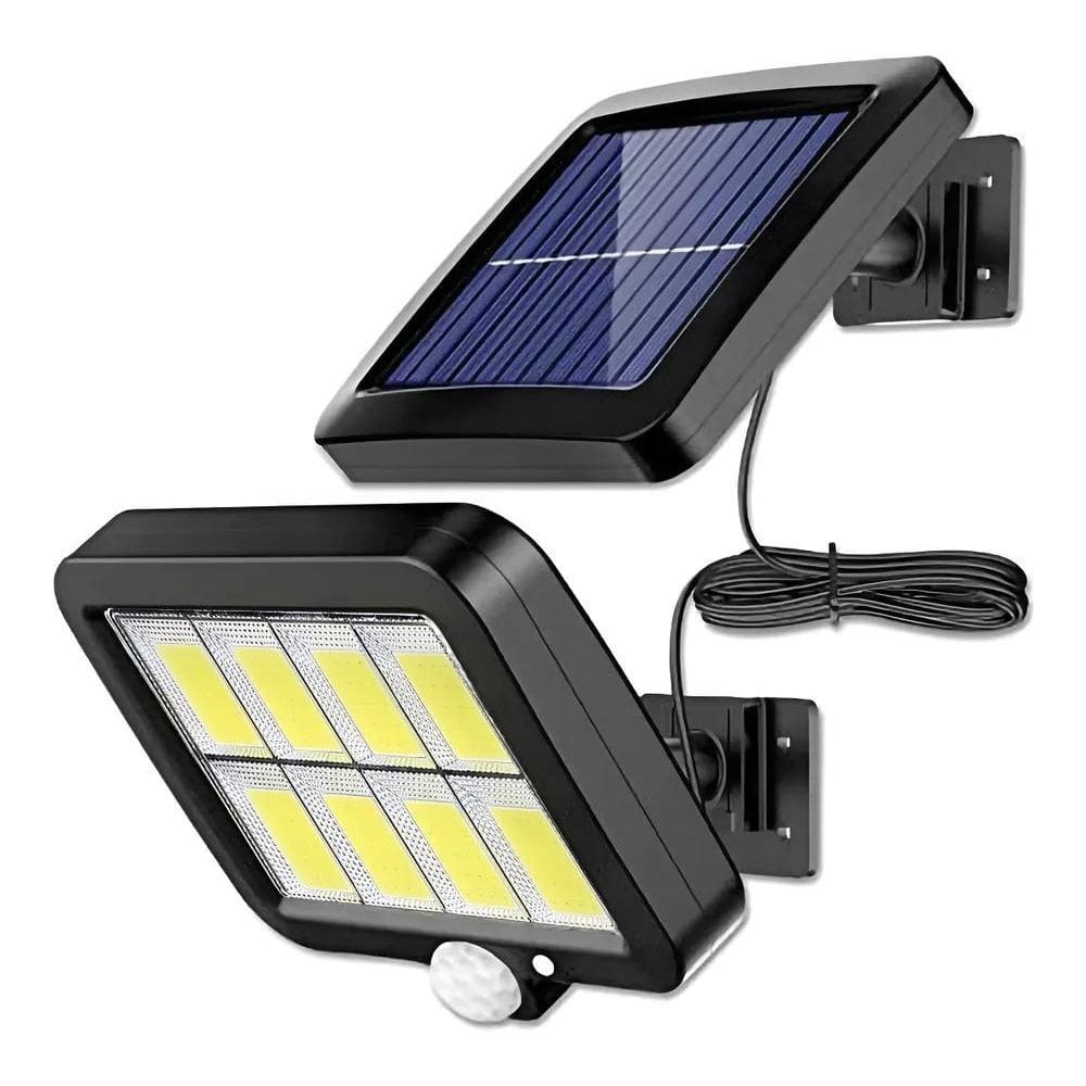 Luminária Solar Parede Led Solar 120 Leds Cob Sensor Presenç