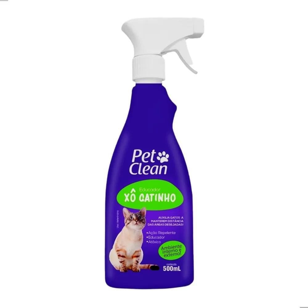 2X Educardor Sanitário Para Gatos Xô Gatinho Pet Clean 500Ml