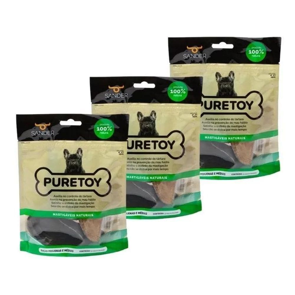 2X Kit Casco Bovino Puretoy - 3 Pacotes  9 Cascos