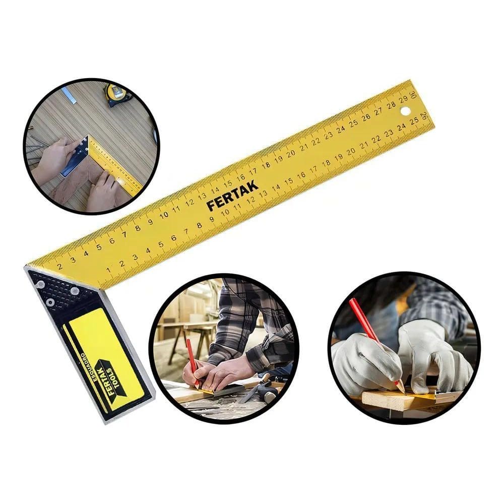 2X Esquadro Aço Cabo De Alumínio 12 Pol Fertak