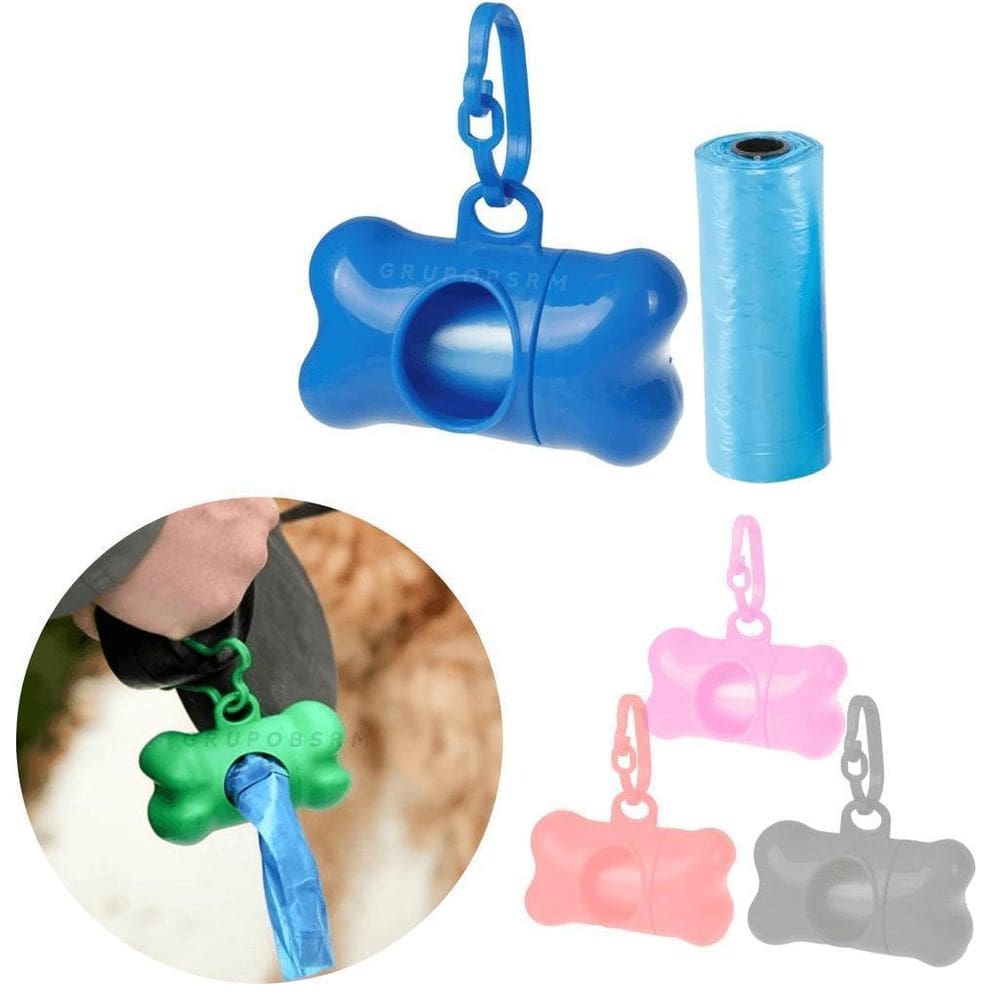 Kit Dispenser E Saco Coletor De Fezes Para Pet
