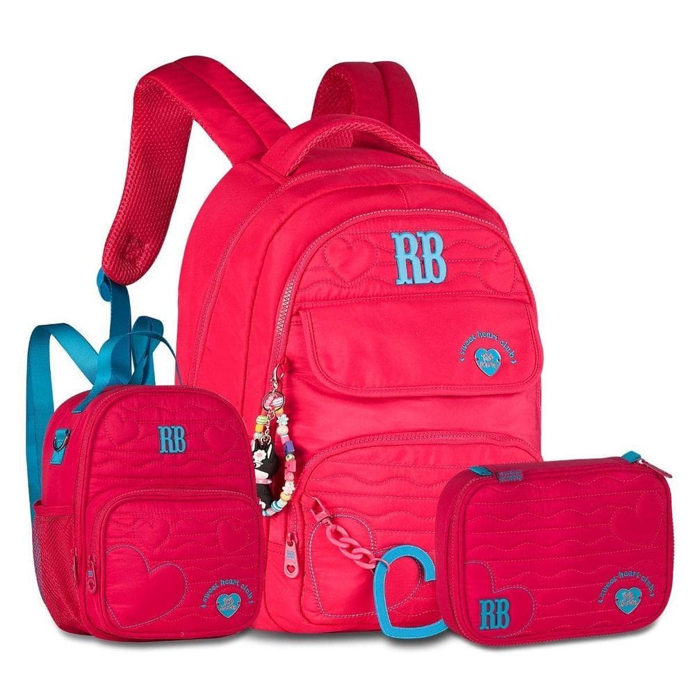Mochila Rebecca Bonbon Kit C Lancheira Térmica E Estojo Box