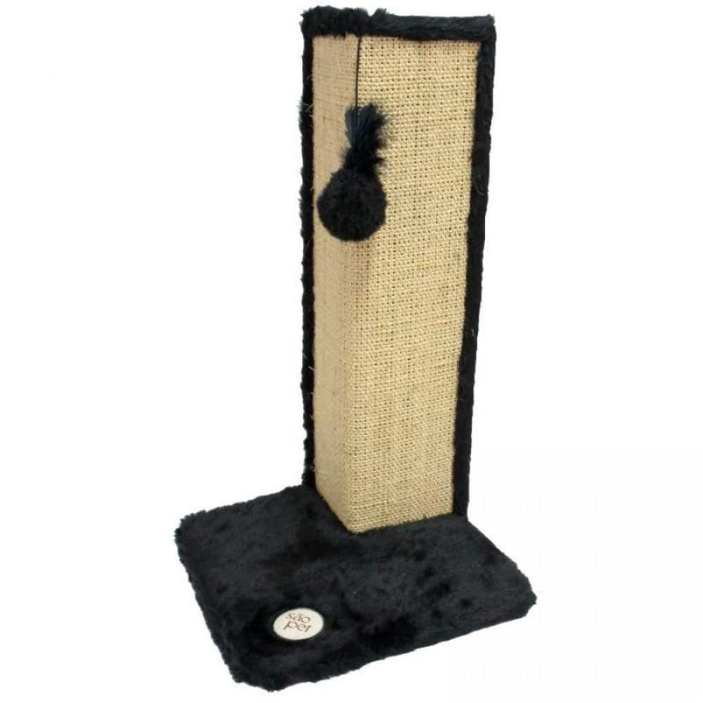 São Pet Arranhador Protetor Cor Preta Canto Movel Gatos