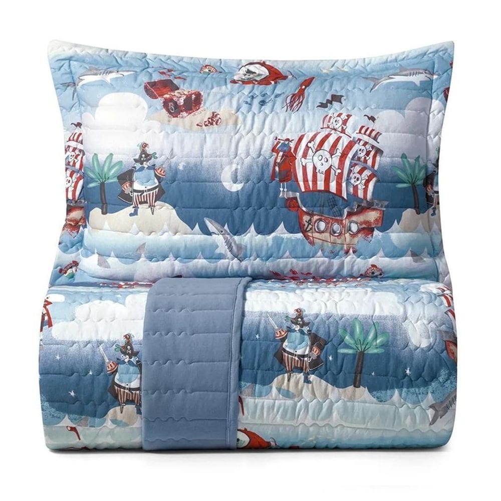 Jogo Colcha Casal Mundo Kids Malha Algodão Nautico Altenburg