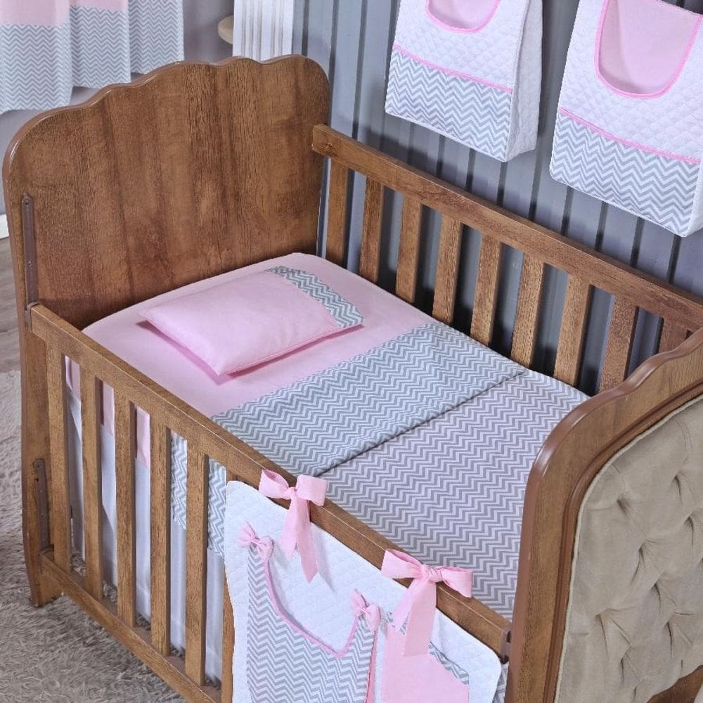 Kit Berço Lençol + Fronha Percal Algodão Menino Menina 3