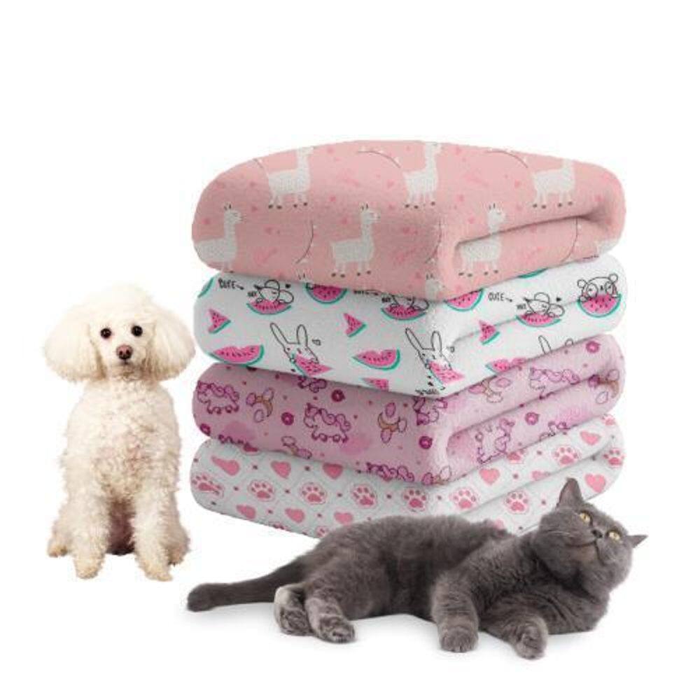 Manta Pet Para Cachorro Avulsa Algodão Macio Rosa