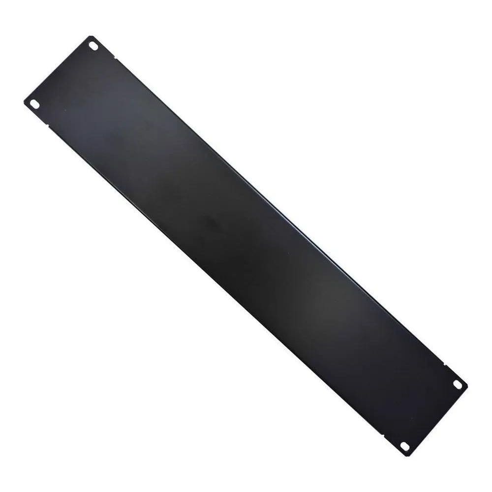 2X Frente 2U 19 Polegadas Tampa Cega Preta Para Rack 19