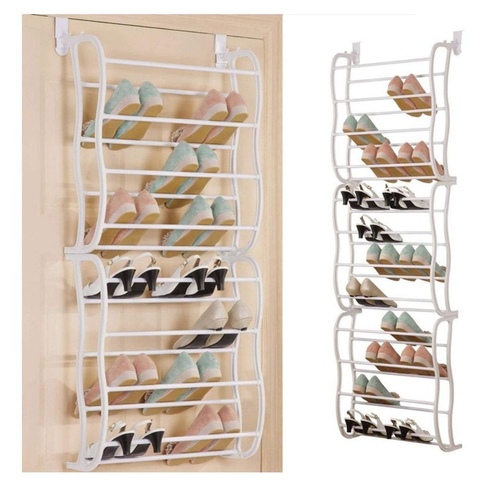 Sapateira Vertical De Parede E Porta Até 36 Pares Cor Branco