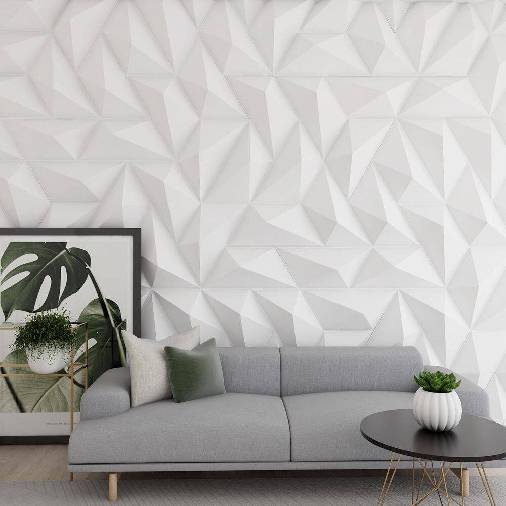 Kit 2M Placas De Pvc 3D Revestimento De Parede Trapézio