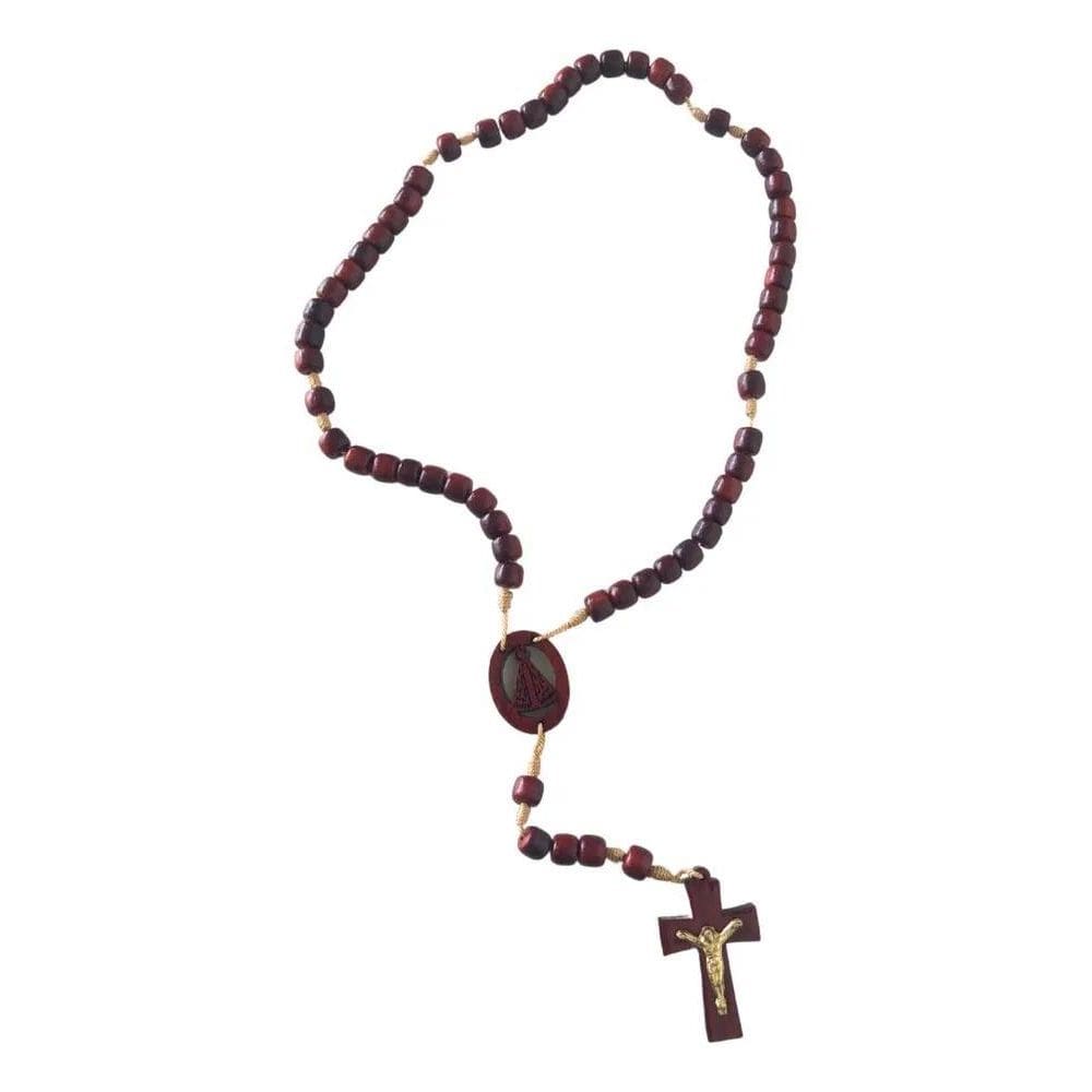 2X Terço Madeira Nossa Senhora Aparecida Lindo