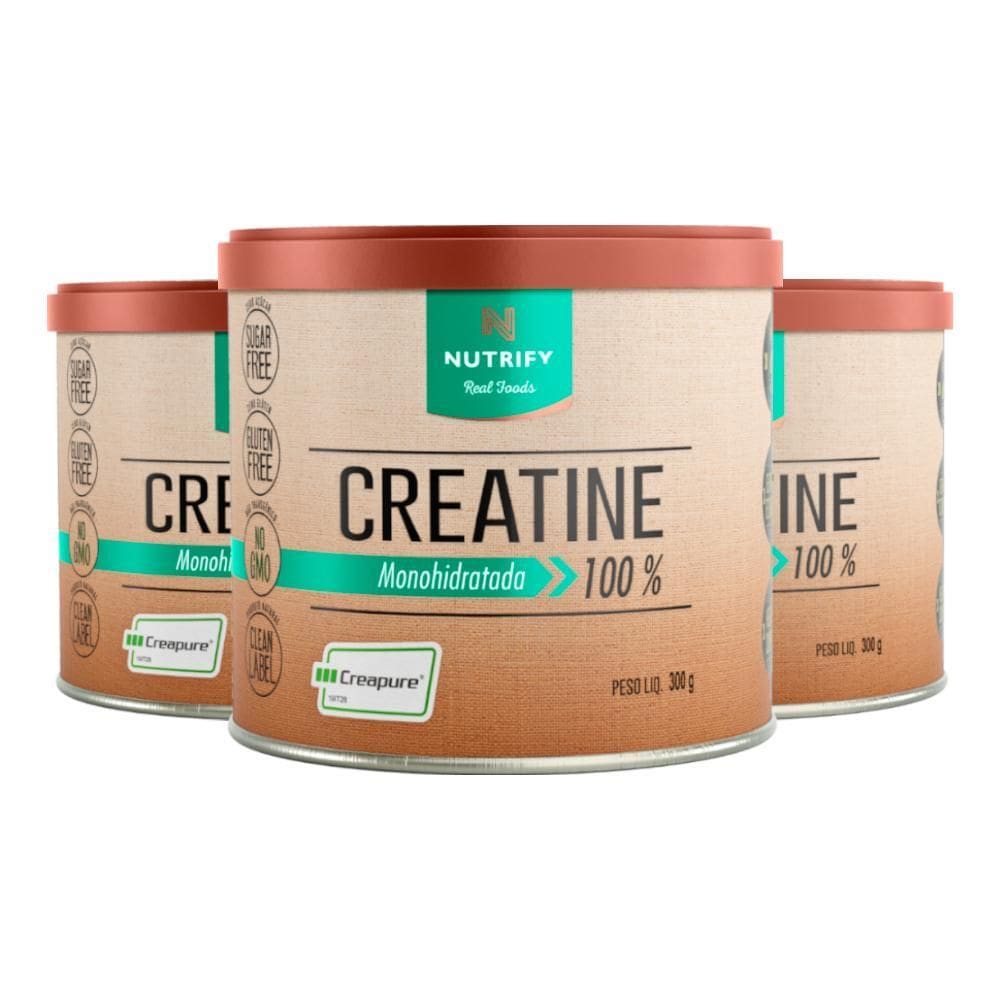 Kit 3 Creatine Creatina Monohidratada Nutrify 300G