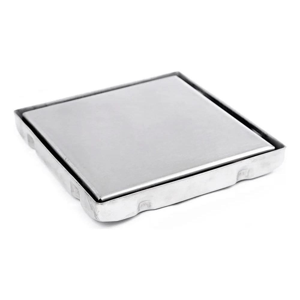 2X Ralo Inox Square Tampa Oculta Invisivel 15X15 Nao É Pvc