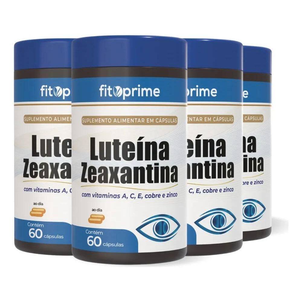 2X Kit 4X Luteína 20Mg + Zeaxantina 3Mg Vitaminas A C E Zinc