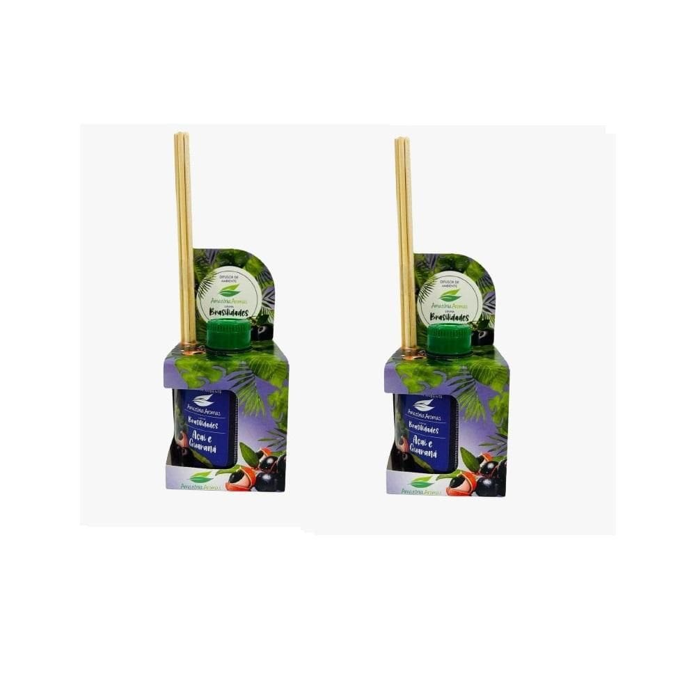 Difusor De Varetas Açai E Guaraná Amazônia Aromas Kit C/2