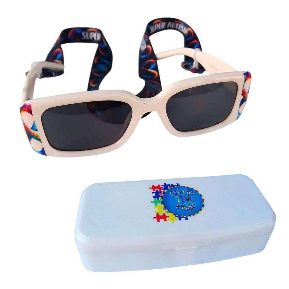 Óculos Infinity Cream Lentes Polarizadas Autistas + Jogo Dos