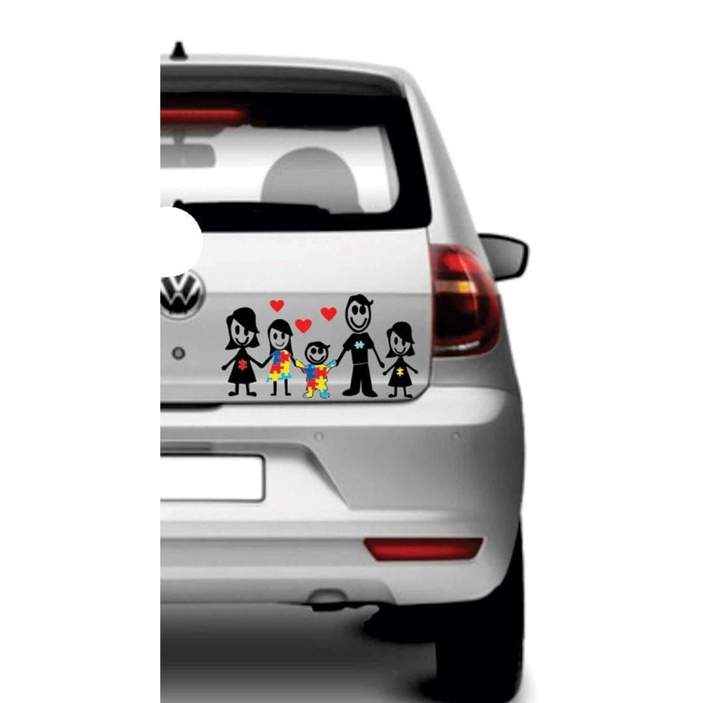Adesivo De Carro Familia Feliz Mod48