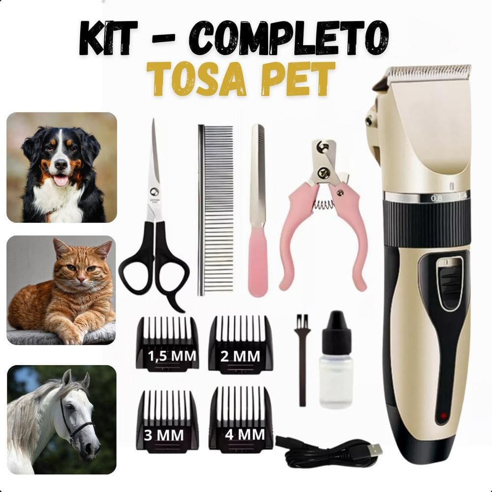 Máquina Sem Fio Para Tosa De Pets Cortador Elétrico Potente