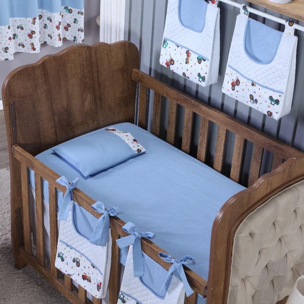 Kit Berço Lençol + Fronha Percal Algodão Menino Menina 2