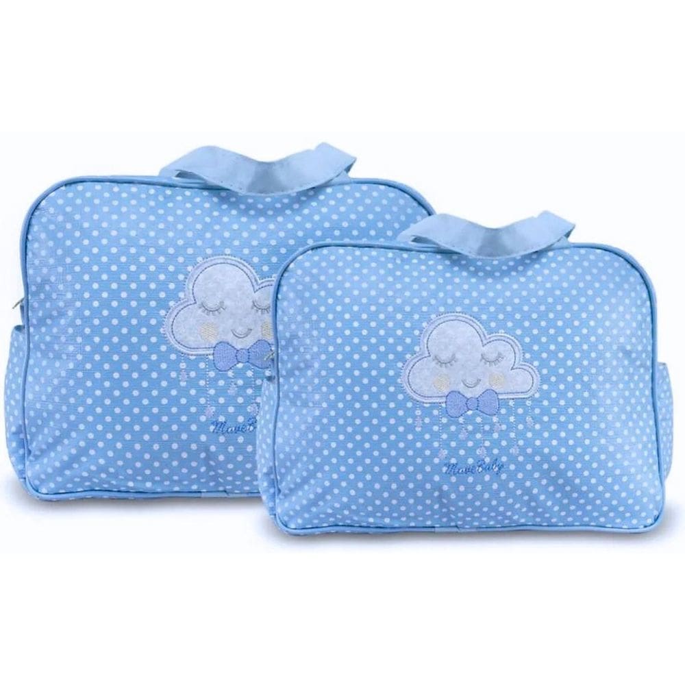 Kit Bolsas Maternidade Mave Baby Nuvem Azul Claro