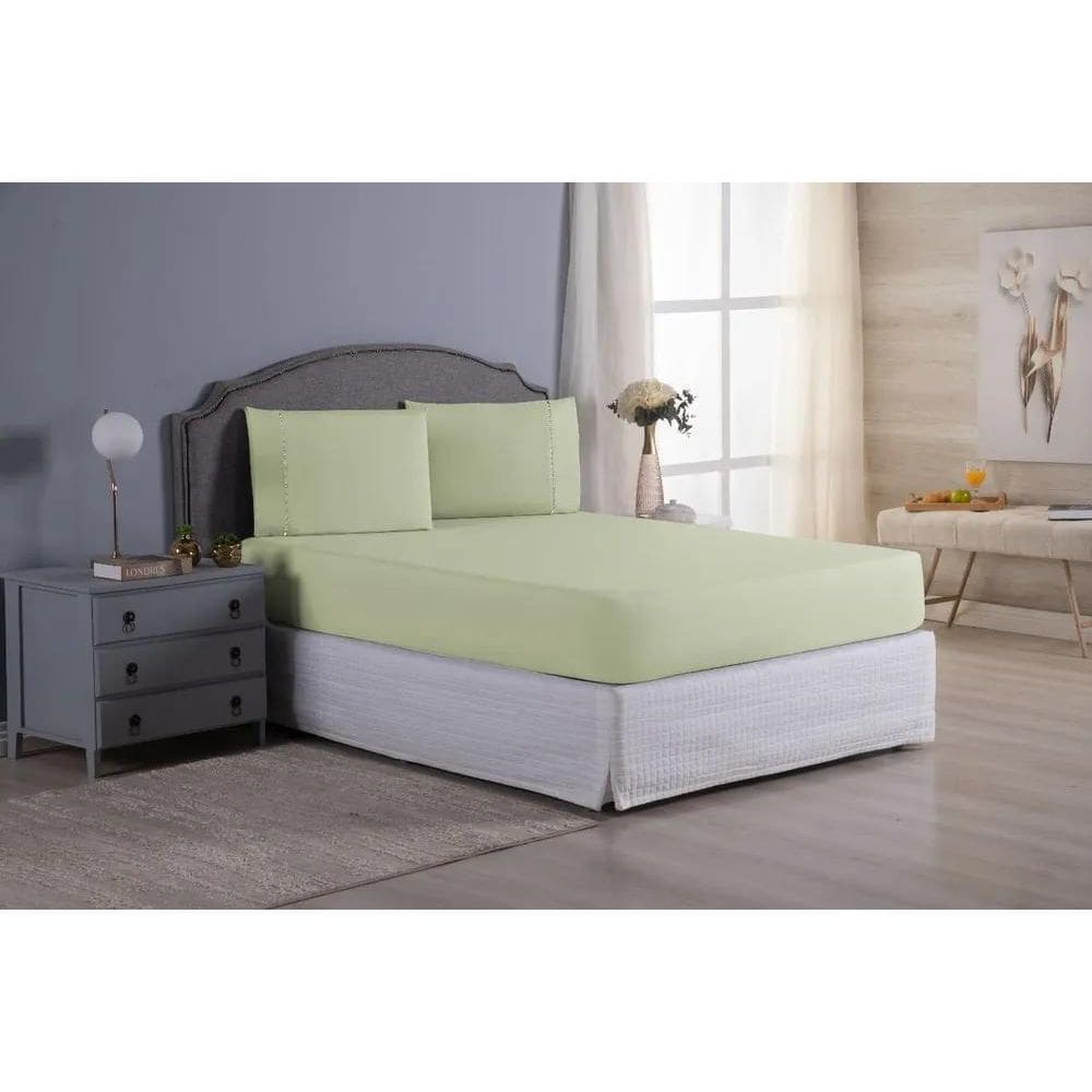 2X Jogo De Lençol Casal Padrão 3Pç Percal 200 Fios 100% Algo