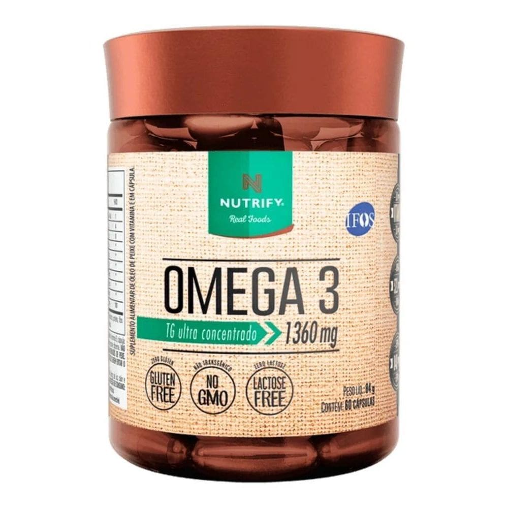 2X Ômega 3 Tg - 1360Mg - 520Mg Dha - 840Mg Epa Nutrify 60 Cá