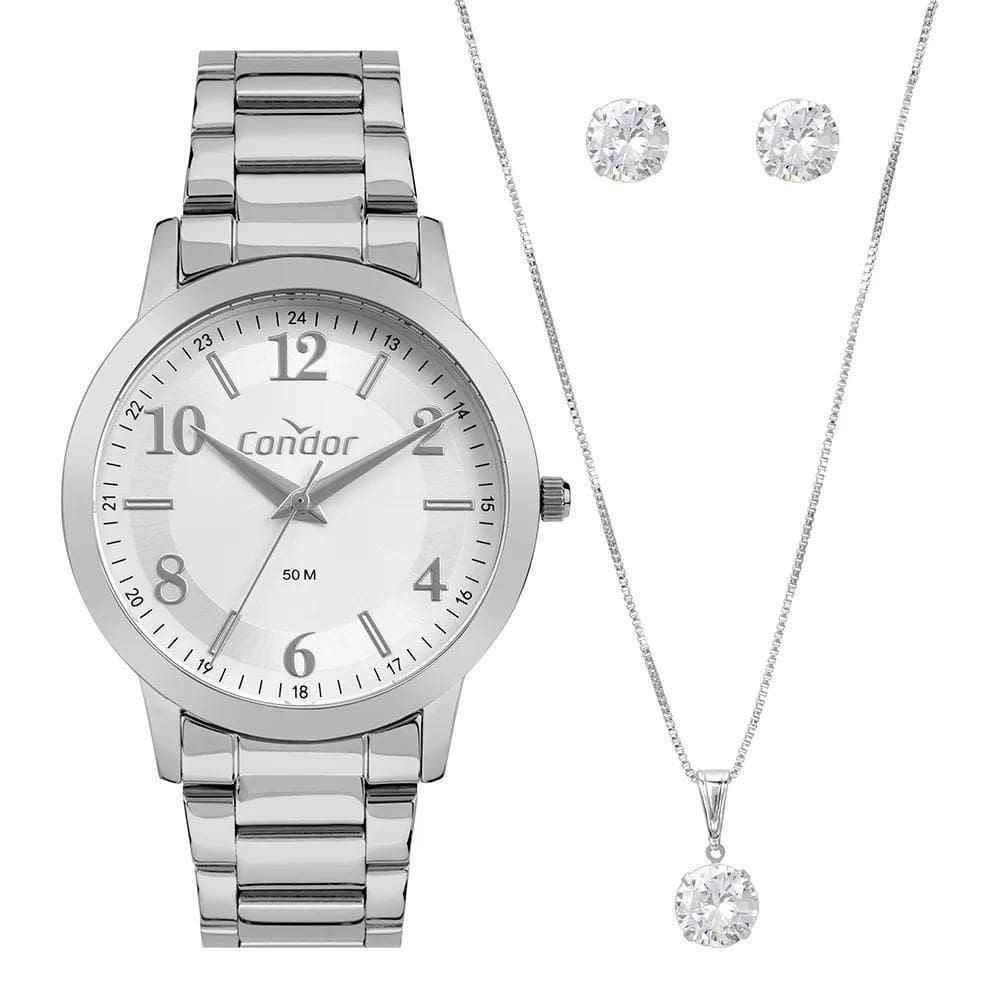 Kit Condor Feminino Dia A Dia Prata - Co2035Nqi/K4K
