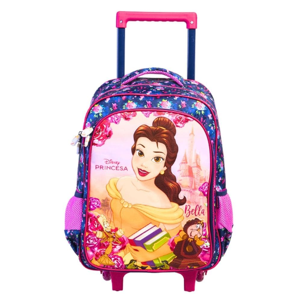 Mochila Escolar Rodas Princesa Bella 14710 Disney