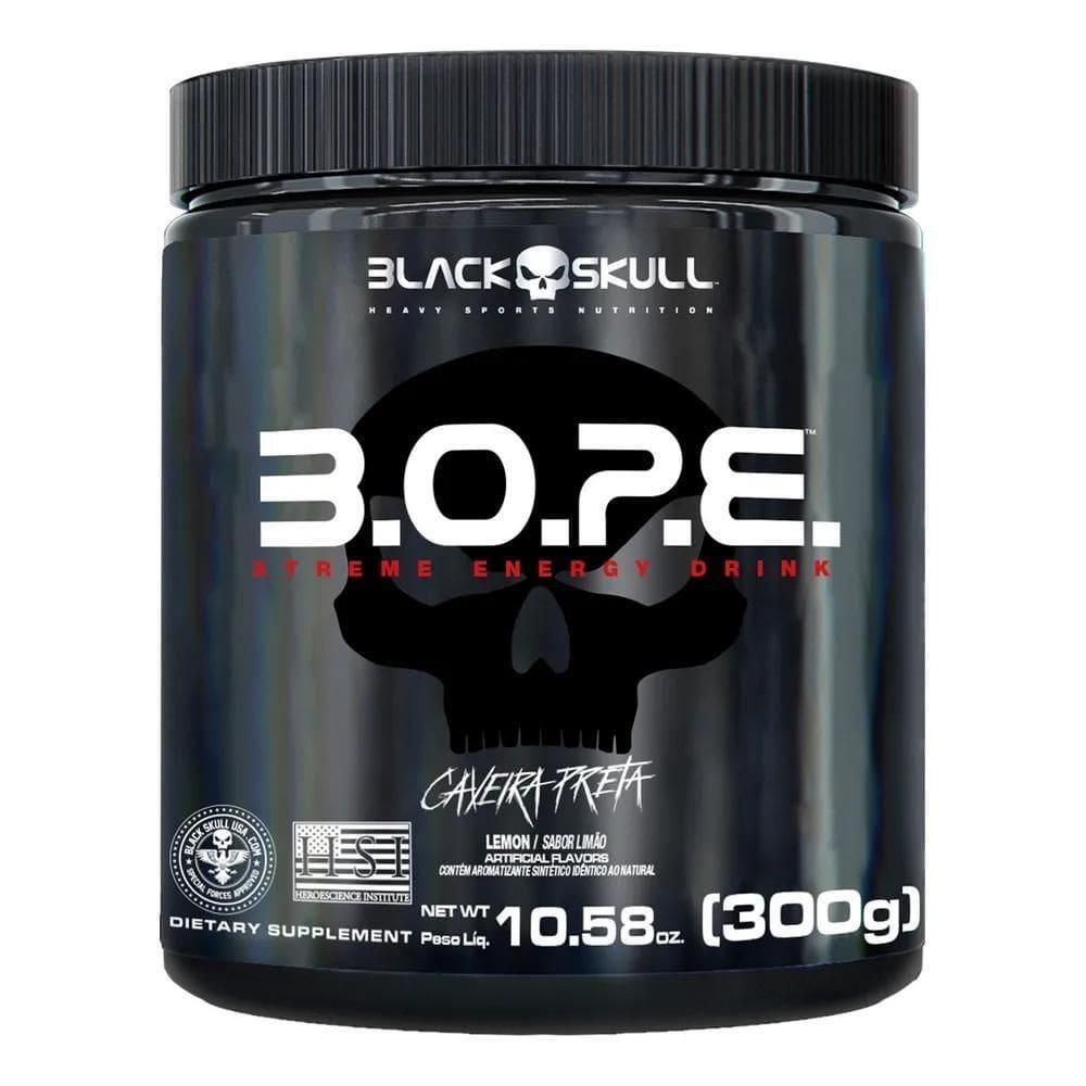 2X Pré Treino B.O.P.E. Sabor Limão Pote De 300G Black Skull