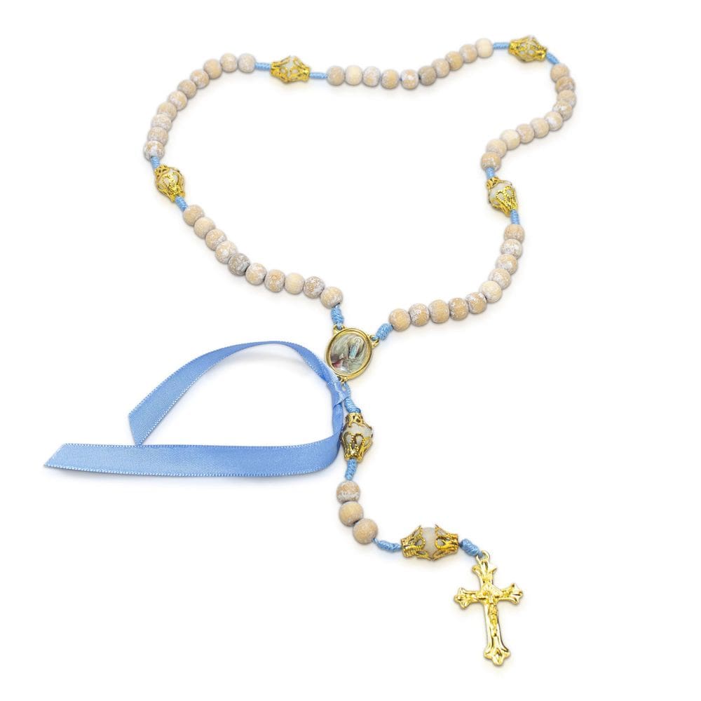 Terço Nossa Senhora De Lourdes Madeira 8Mm