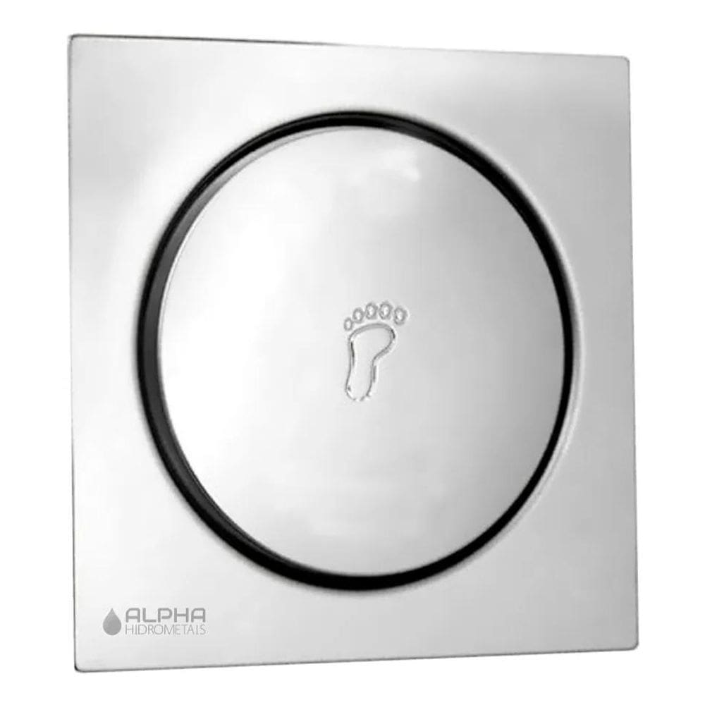 2X Ralo Inteligente Click Para Banheiro Quadrado 10X10 Cm In