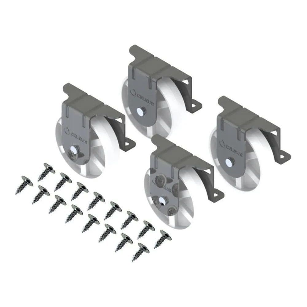 2X Kit 4 Rodizios Roldanas Para Bicama Cama Auxiliar Reforça