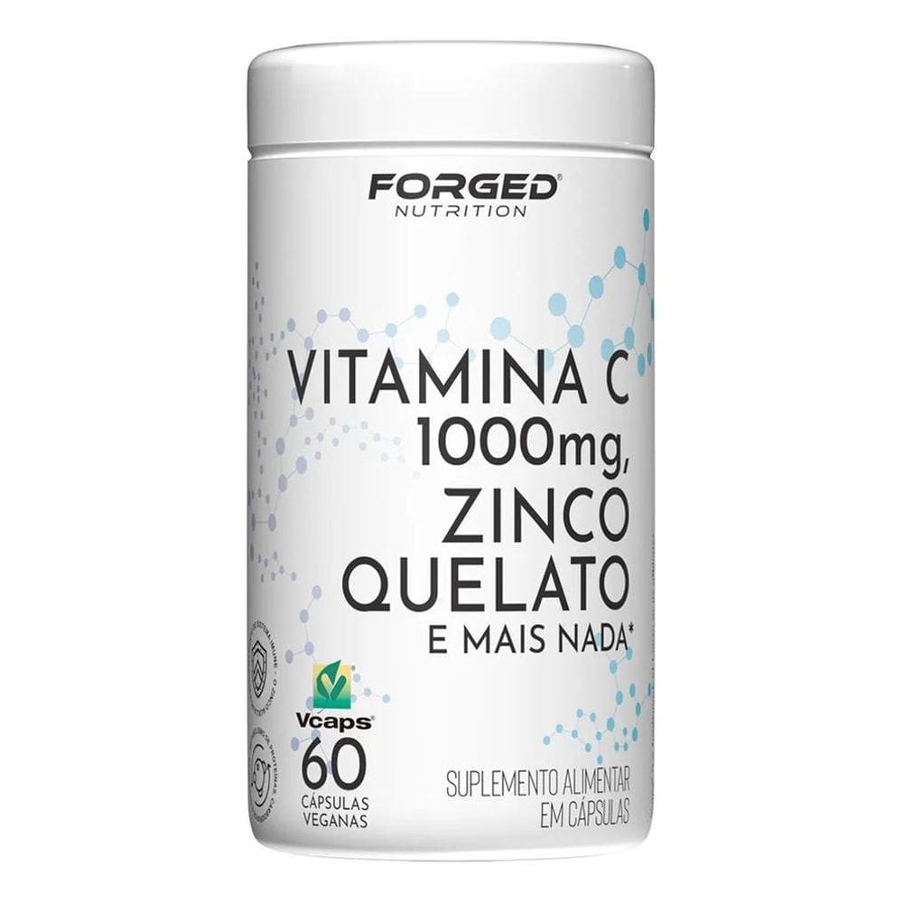 2X Vitamina C 1000Mg Com Zinco Quelato 60 Vegan Caps Forged