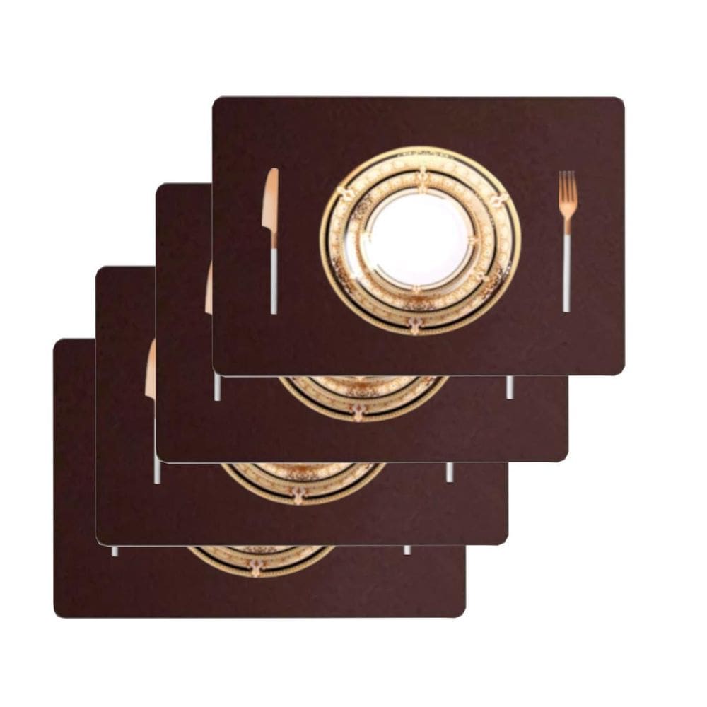 24 Jogos Americanos Mesa Jantar Impermeável + Porta Copos