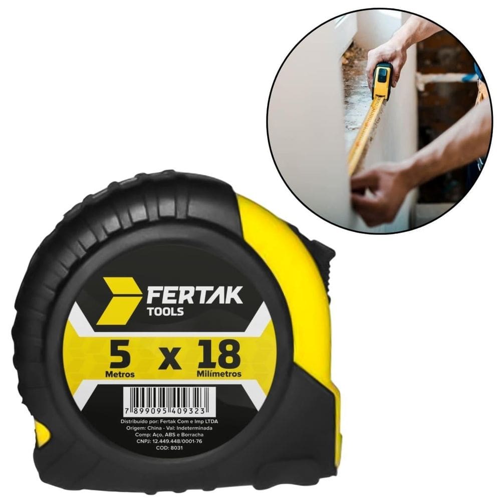 Trena Emborrachada 5Mx18Mm Com Presilha Para Cinto E Alça