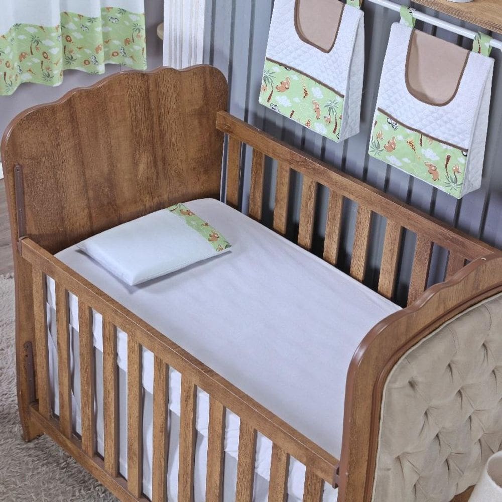 Kit Berço Lençol + Fronha Percal Algodão Menino Menina 2