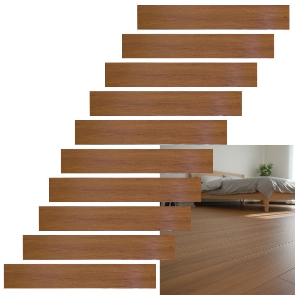 Piso Vinilico Autoadesivo Chao Madeira Falsa 1m2 Sala Estar Quarto Cozinha Copa Banheiro Lavanderia Obra Reforma