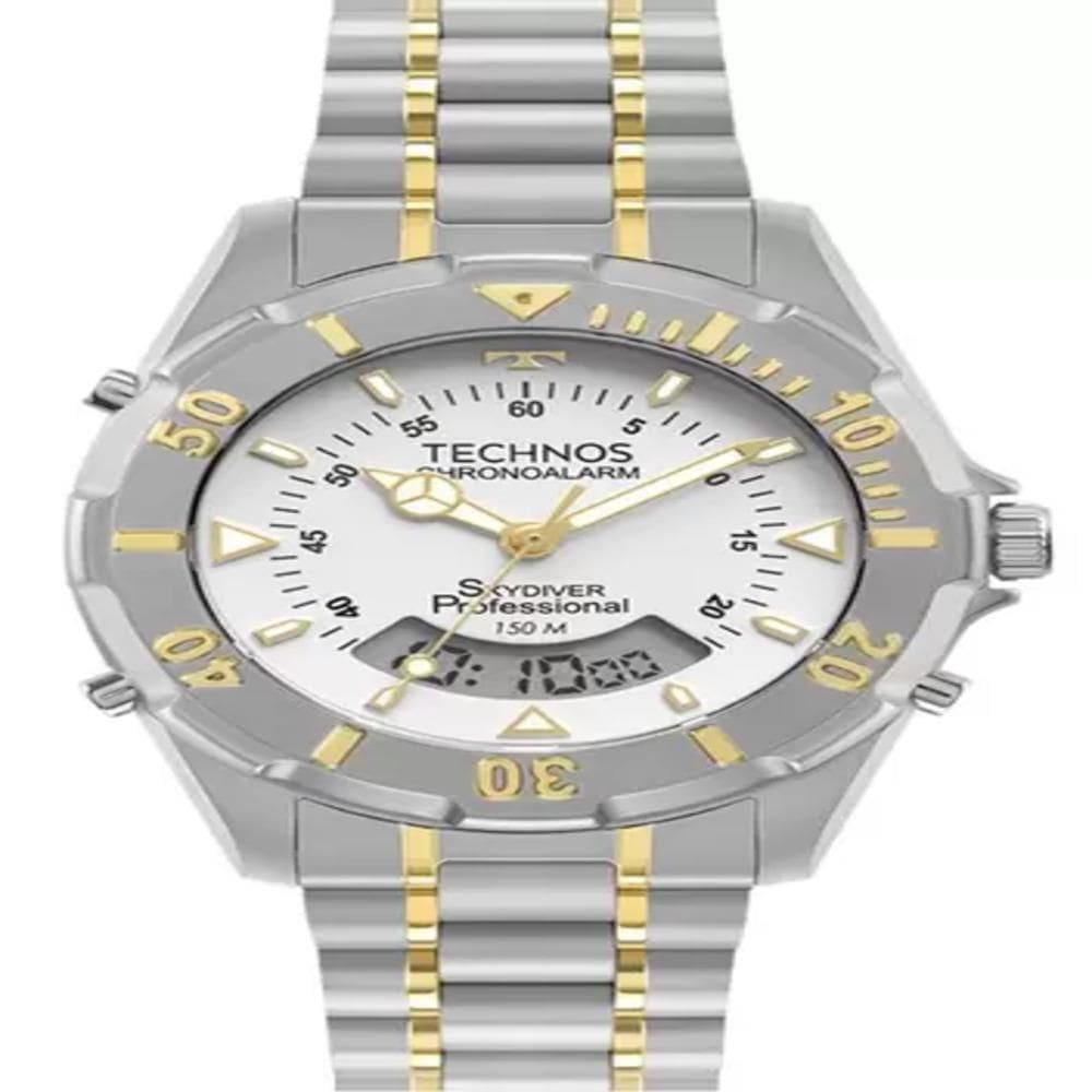 Relógio Technos Masculino Skydiver - Esportivo, Inox, 15atm