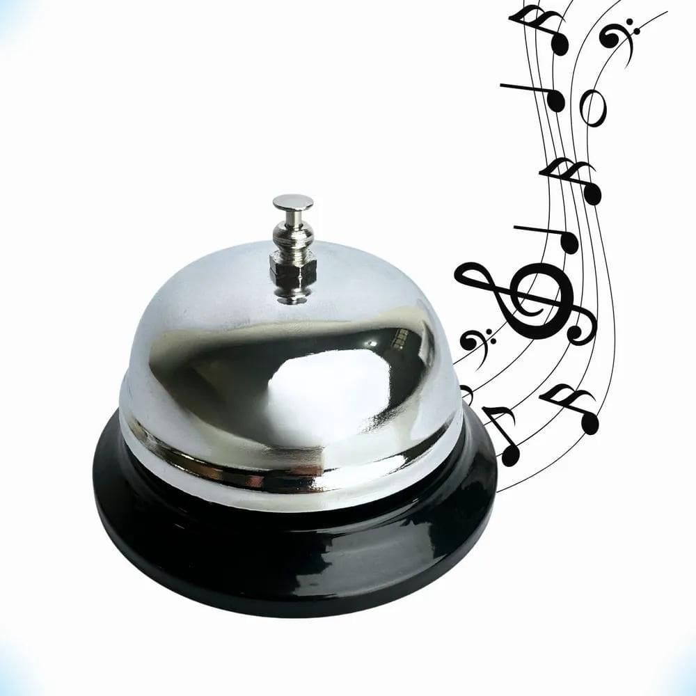 2X Campainha Sino De Mesa Potistore Em Metal Para Hotel Bar