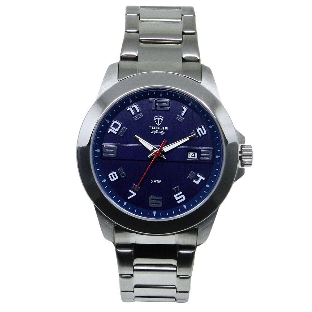 Relógio Masc. De Aço Tuguir . Infinity 9169D Pta E Azl