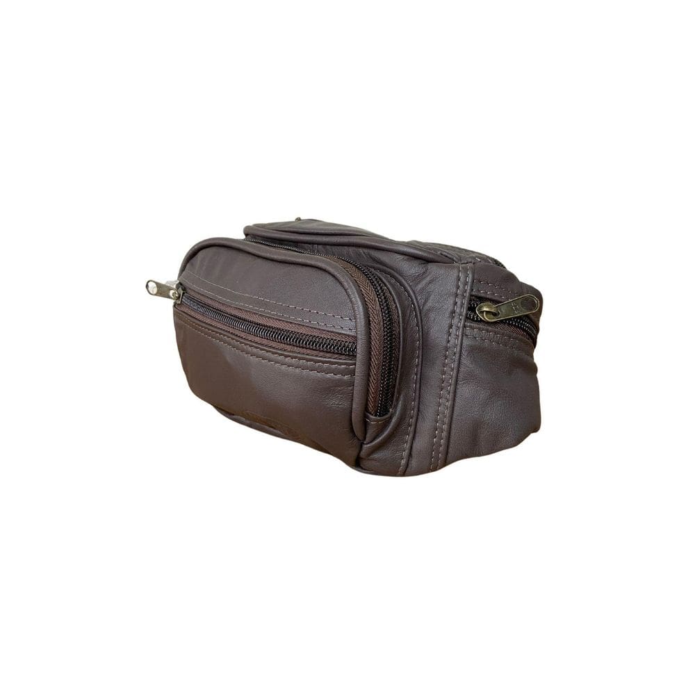 Pochete Masculina Couro 5 Compartimentos Abc Bags