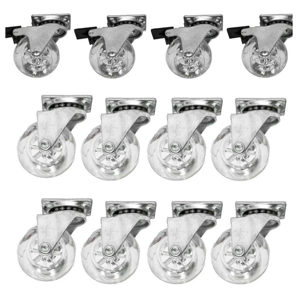 2X Kit 12 Rodinhas Giratorias Moveis Silicone Anti-Risco 35M